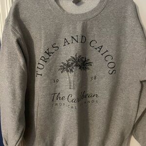 Men’s Light gray Turks and Caicos crew neck sweater